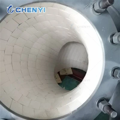 Rubber Backed Alumina Pipe Linings